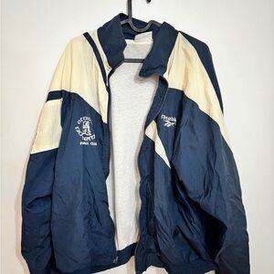 Reebok Men's Blue and Cream Windbreaker